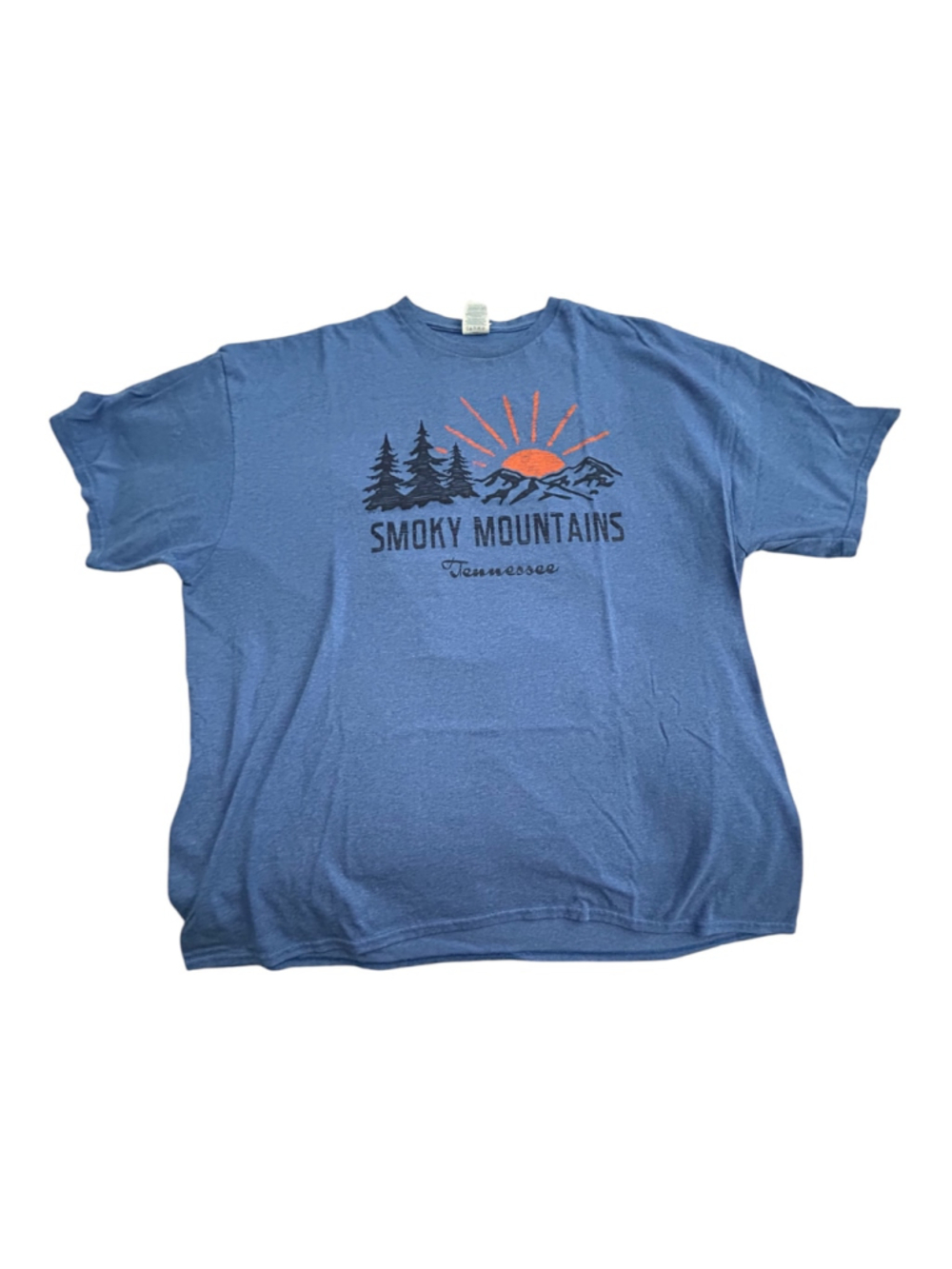 Men's Delta Smoky Mountains Graphic T-Shirt, Blue, Size XXL